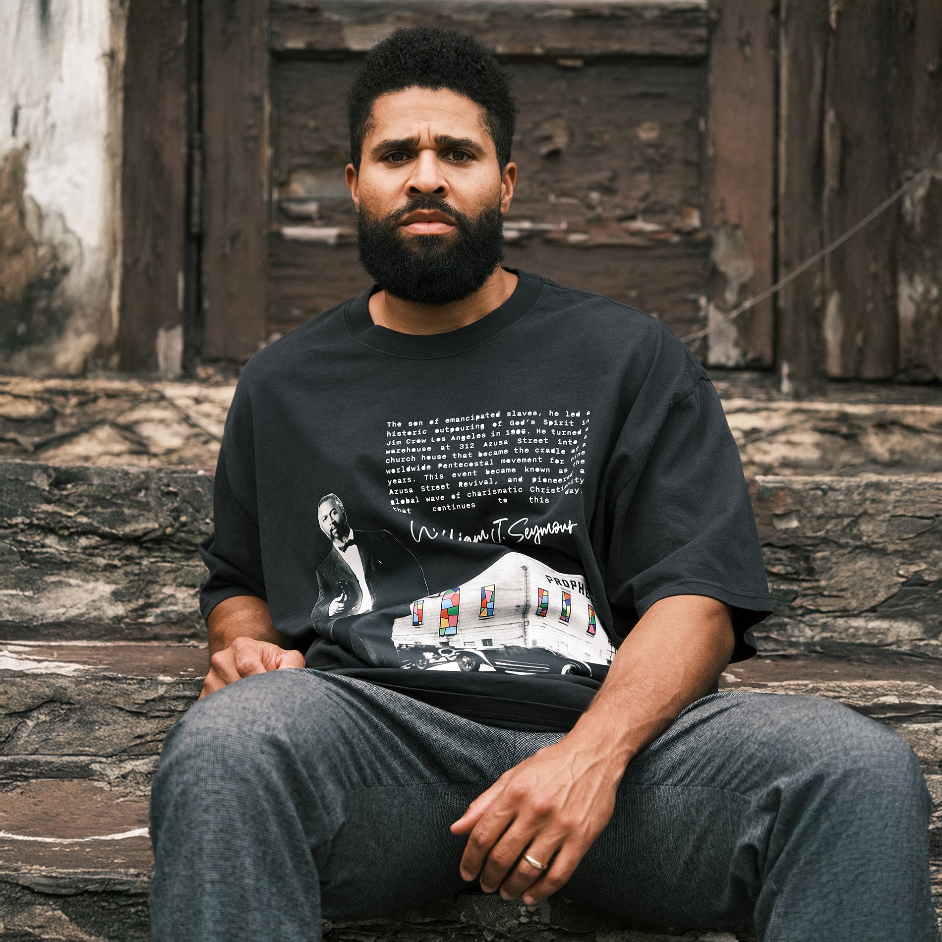 William J. Seymour Revivalist Tee w/ Stained Glass (“The OG”)