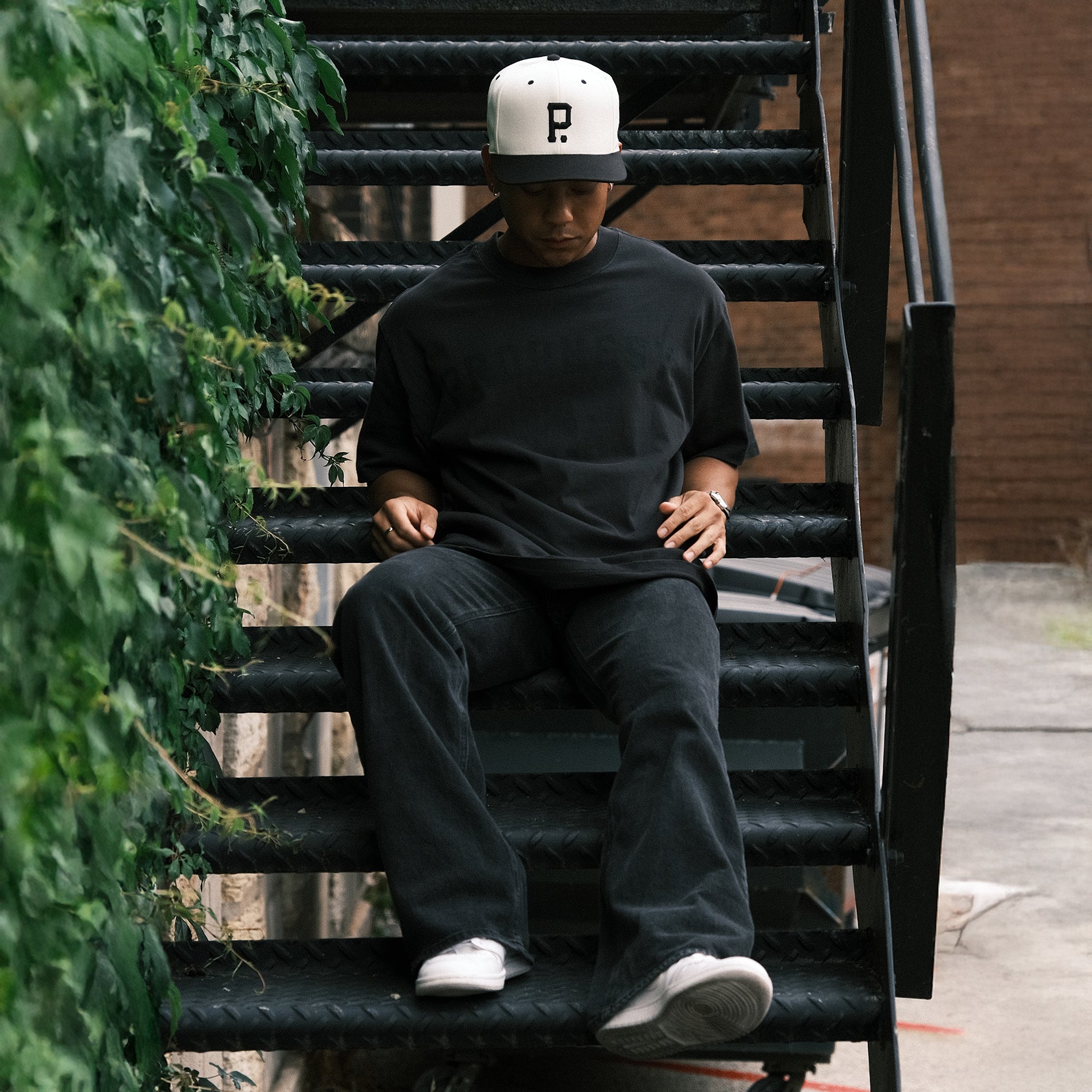 Two-Tone Wool Blend SnapBack Crown | Natural/Black