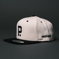 Two-Tone Wool Blend SnapBack Crown | Natural/Black